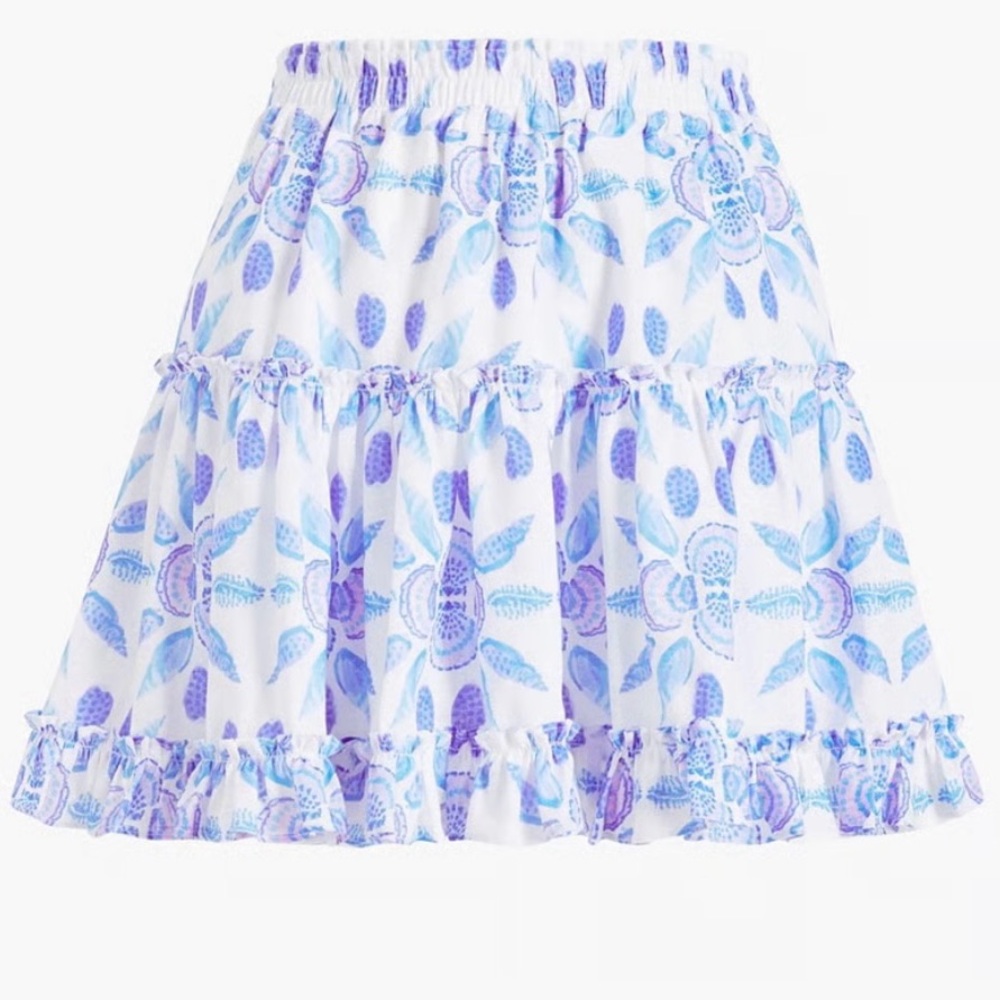 New with tags! Hill House The Paz Skirt in Blue Shell Mosaic print.